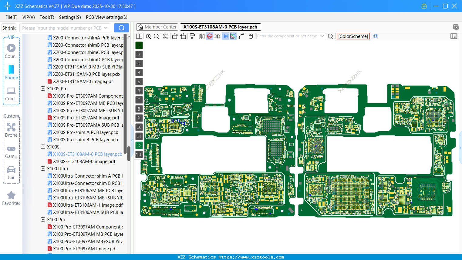 VIVO X100S-ET3108AM-0 PCB Layer